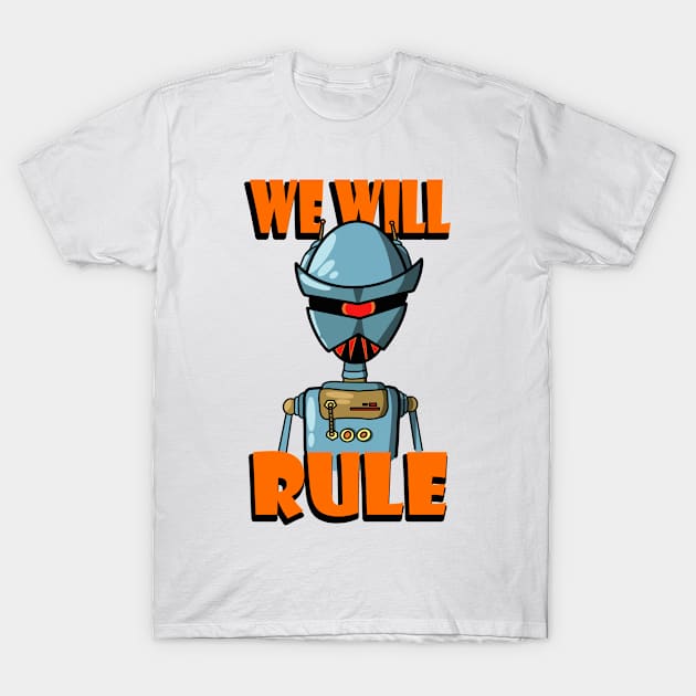 Retro Robot Cartoon T-Shirt by Foxxy Merch